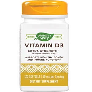 Nature's Way Premium Quality Vitamin D3, 50 mcg per serving, for Bones & Immunity, 120 Count for $9 Nature's Way Premium Quality Vitamin D3, 50 mcg per serving, for Bones & Immunity, 120 Count for $9