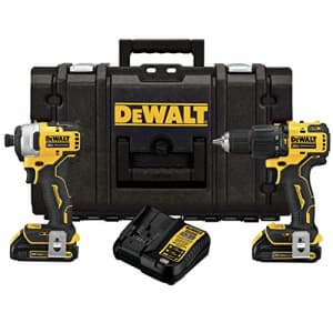 DEWALT ATOMIC 20V MAX Drill Combo, Brushless Hammer Drill/Driver and Impact Driver Kit with for $455