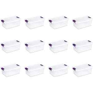 Sterilite 15-Quart ClearView Latch Box 12-Pack for $93
