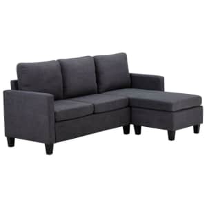 Convertible L-Shaped Sectional Sofa for $355