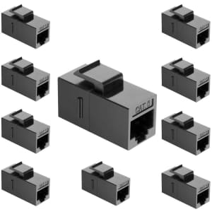 USHanlin CAT6 RJ45 Keystone Jack 10-Pack for $6 USHanlin CAT6 RJ45 Keystone Jack 10-Pack for $6