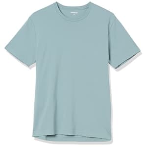 Goodthreads Men's Slim-Fit Short-Sleeve Crewneck Cotton T-Shirt, Stormy Sea Blue, Small for $4