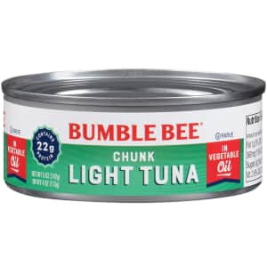 Bumble Bee Chunk Light Tuna in Oil 5-oz. Tin 24-Pack for $19 via Sub & Save