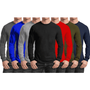Men's Long Sleeve T-shirt 3-Pack for $22