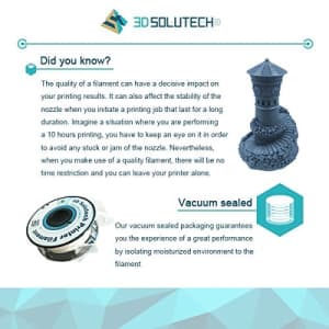 3D Solutech Aqua Blue 3D Printer PLA Filament 1.75MM Filament, Dimensional Accuracy +/- 0.03 mm, for $19 3D Solutech Aqua Blue 3D Printer PLA Filament 1.75MM Filament, Dimensional Accuracy +/- 0.03 mm, for $19