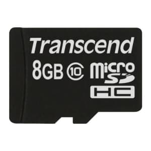 Transcend Information 8gb Micro Sdhc10(no Adapter) for $18