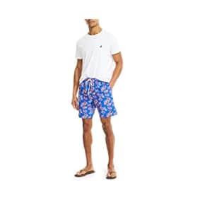 Nautica Men's Standard Sustainably Crafted 8" Swim Short, Spinner Blue, Small for $18