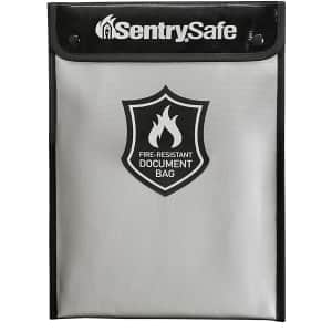 Sentry Safe SentrySafe Fire and Water Resistant Document Bag for $23
