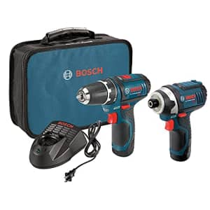 Bosch CLPK22-120-RT 12V Lithium-Ion 3/8 in. Drill Driver and Impact Driver Combo Kit (Renewed) for $149
