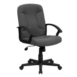 Flash Furniture Mid-Back Gray Fabric Executive Swivel Office Chair with Nylon Arms for $76