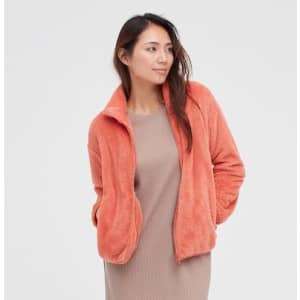 Uniqlo Women's Fluffy Yarn Fleece Full-Zip Jacket for $20