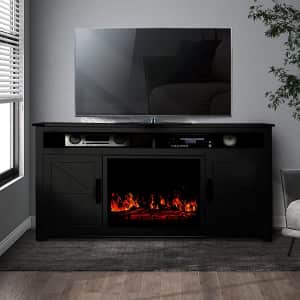 Coidak Barn Door TV Stand with Built-in Electric Fireplace for $120 Coidak Barn Door TV Stand with Built-in Electric Fireplace for $120
