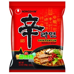 Nongshim Shin Ramyun 4.2-oz. Noodle Soup 20-Pack for $15 Nongshim Shin Ramyun 4.2-oz. Noodle Soup 20-Pack for $15