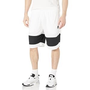 PUMA Men's Ultimate Shorts, White/Black, S for $12