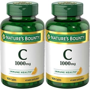 Nature's Bounty Vitamin C Pills and Supplement, Supports Immune Health, 1000mg, 100 Caplets, 2 Pack for $15 Nature's Bounty Vitamin C Pills and Supplement, Supports Immune Health, 1000mg, 100 Caplets, 2 Pack for $15