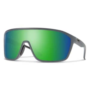 Smith Boomtown Active Sunglasses - Matte Cement | Chromapop Polarized Green Mirror for $179