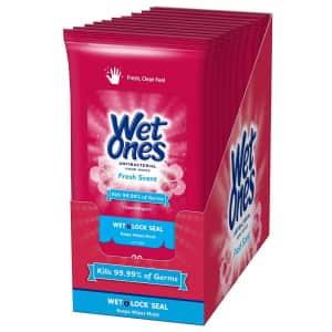 Wet Ones 20-Count Antibacterial Hand Wipes 10-Pack for $12 via Sub & Save Wet Ones 20-Count Antibacterial Hand Wipes 10-Pack for $12 via Sub & Save