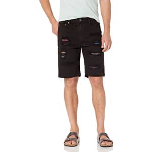LRG Lifted Research Group Men's Denim Jean Shorts, Black, 42 for $25