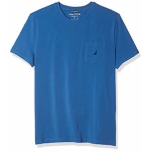 Nautica mens Nautica Men's J-class Cotton Stretch Pocket Tee T Shirt, Delft, X-Small US for $14
