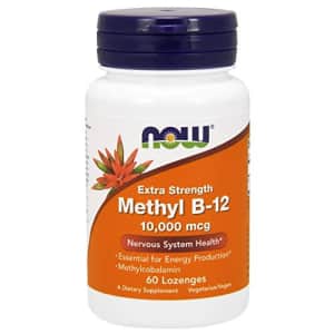 Now Foods NOW Supplements, Methyl B-12 (Methylcobalamin) 10,000 mcg, Nervous System Health*, 60 Lozenges for $16