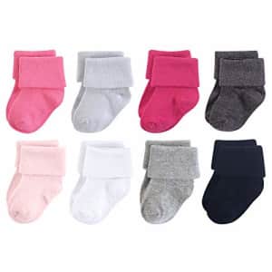 Luvable Friends Unisex Baby Fun Essential Socks, Gray Pink, 12-24 Months for $11