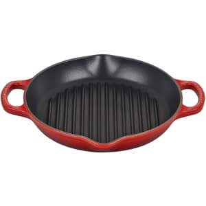 Le Creuset 9.75" Enameled Cast Iron Signature Deep Round Grill for $100 Le Creuset 9.75" Enameled Cast Iron Signature Deep Round Grill for $100