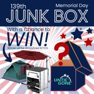 Memorial Day Junk Box. Need more junk around the house? This is the box to have. We don't know what's in it, but you'll save $80 off list if you buy it.