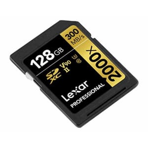 Lexar Professional 2000x 128GB SDXC UHS-II Card w/o Reader, Up to 300MB/s Read (LSD2000128G-BNNNU) for $138