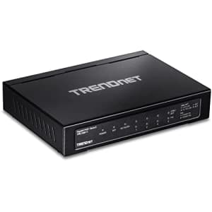 TRENDnet 6-port Gigabit Poe+ Switch, TPE-TG611, 4 X Gigabit Poe+ Ports, 1 X Gigabit Port, 1 X SFP for $80