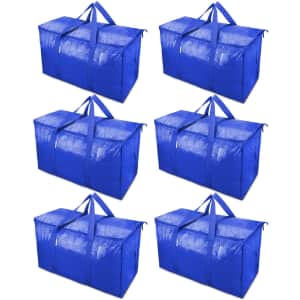 Ticonn Extra Large Zippered Moving Bag 6-Pack for $27