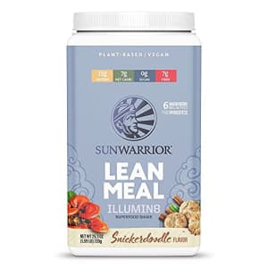 Sunwarrior Lean Meal Vegan Meal Replacement Powder Keto Friendly Non GMO Sugar Gluten Soy and Dairy for $39