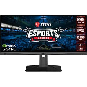 MSI Full HD Rapid-IPS 1ms 2560 x 1080 Ultra Wide 200Hz Refresh Rate HDR Ready G-Sync Compatible for $239
