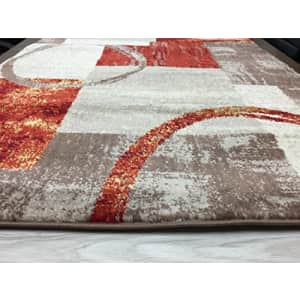 Rugshop Contemporary Abstract Circle Design Multi Soft 3'3" x 5' Indoor Area Rug for $47