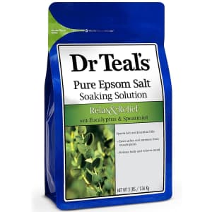 Dr Teal's 3-lb. Epsom Salt Soaking Solution for $3.22 via Sub & Save Dr Teal's 3-lb. Epsom Salt Soaking Solution for $3.22 via Sub & Save