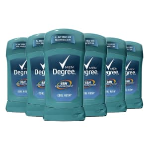 Degree Men 2.7-Oz. Original Antiperspirant Deodorant Sticks 6-Count for $9.90 via Sub & Save Degree Men 2.7-Oz. Original Antiperspirant Deodorant Sticks 6-Count for $9.90 via Sub & Save