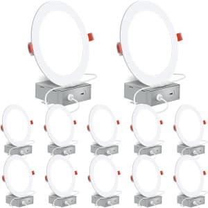 Energetic Smarter Lighting 6" LED Recessed Light 12-Pack for $70 Energetic Smarter Lighting 6" LED Recessed Light 12-Pack for $70