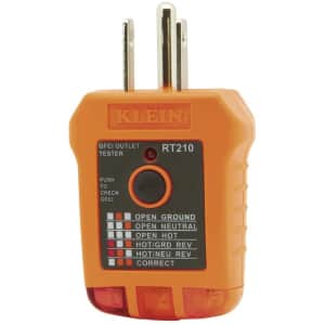 Klein Tools RT210 Outlet Tester for $11 Klein Tools RT210 Outlet Tester for $11