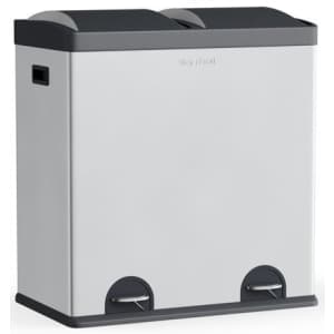 Step N' Sort 16-Gallon Stainless Steel Trash and Recycling Bin for $80