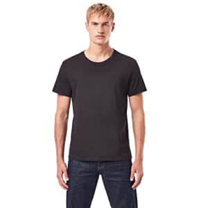 G-Star Raw Men's Base Layer Crew Neck Short Sleeve T-Shirt 2-Pack, Black Heather, XS for $20