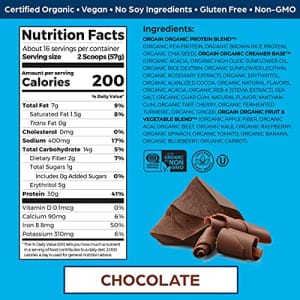 Orgain Chocolate Sport Plant-Based Protein Powder, Made with Organic Turmeric, Ginger, Beets, Chia for $36