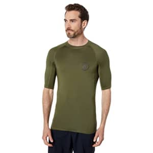 Volcom mens Solid Upf 50+ Short Sleeve Rashguard Rash Guard Shirt, Military, X-Small US for $24