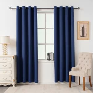 Hosonson 52" x 84" Thermal Blackout Curtains 2-Pk. for $12 Hosonson 52" x 84" Thermal Blackout Curtains 2-Pk. for $12