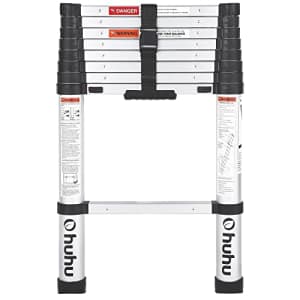 Ohuhu 8.5 FT Aluminum Telescoping Ladder, One-Button Retraction Heavy Duty Extension Ladder for for $88