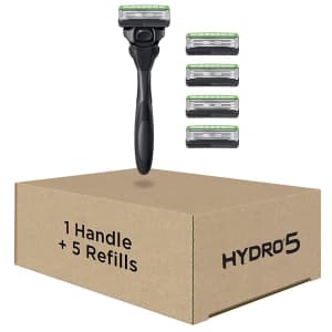 Schick Men's Hydro Skin Comfort Sensitive 5-Blade Razor Kit for $9 Schick Men's Hydro Skin Comfort Sensitive 5-Blade Razor Kit for $9