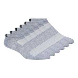 PUMA Women's 6 Pack Runner Socks, Grey, 9-11 for $11
