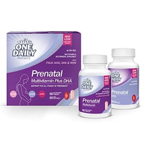 21st Century Prenatal Multivitamin/Mineral + DHA, 2 Bottles, 60 Tablets / 60 Softgels for $24