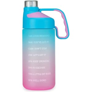 Eailgorl 64-oz. Motivational Time Marker Water Bottle for $11 Eailgorl 64-oz. Motivational Time Marker Water Bottle for $11