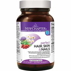 New Chapter Hair Skin & Nails Vitamins with Fermented Biotin + astaxanthin - 30 Ct Vegetarian for $20