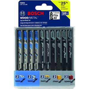 Bosch T-Shank Jigsaw Blade 10-Pack for $10 Bosch T-Shank Jigsaw Blade 10-Pack for $10