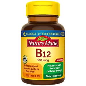 Nature Made Vitamin B12 500 mcg Tablets, 200 Count for Metabolic Health (Packaging May Vary) for $16